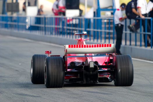 JEREZ DE LA FRONTERA, SPAIN -  OCT 11: Michael Schumacher of Scuderia Ferrari F1 on October 11 , 2006 on training session in Jerez de la Frontera , Spain