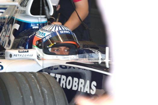 JEREZ DE LA FRONTERA, SPAIN -  OCT 11: Narain Karthikeyan of Williams F1 on October 11 , 2006 on training session in Jerez de la Frontera , Spain