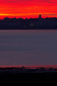 Magnific sunrises  on the bay of Cadiz