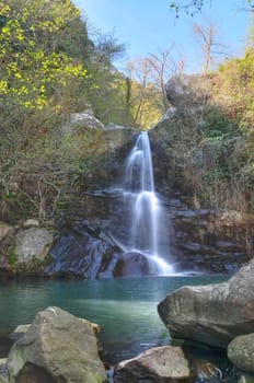 Amazing view on a waterfall on the south of Spain