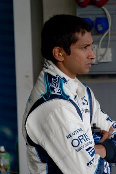 JEREZ DE LA FRONTERA, SPAIN -  OCT 10: Narain Karthikeyan of Williams F1 on October 10 , 2006 on training session in Jerez de la Frontera , Spain