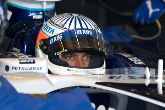 JEREZ DE LA FRONTERA, SPAIN -  OCT 11: Narain Karthikeyan of Williams F1 on October 11 , 2006 on training session in Jerez de la Frontera , Spain