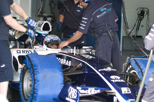JEREZ DE LA FRONTERA, SPAIN -  OCT 11: Narain Karthikeyan of Williams F1 on October 11 , 2006 on training session in Jerez de la Frontera , Spain