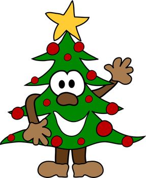 Cartoon christmas tree