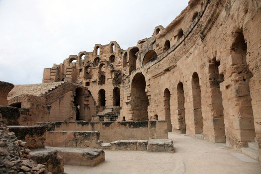 The amphitheater in El-Jem, Tunisia