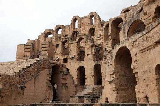 The amphitheater in El-Jem, Tunisia