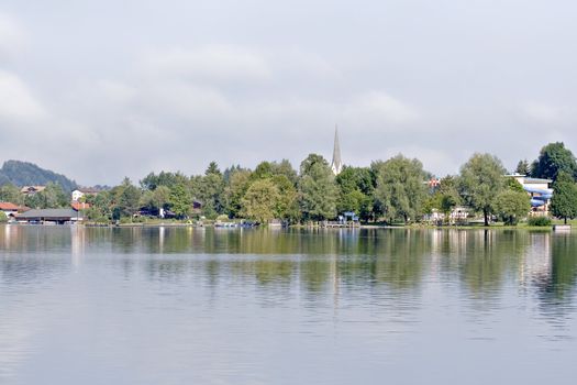Panoramic image of Schliersee in upper Bavaria