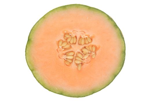 ripe melon, photo on the white background