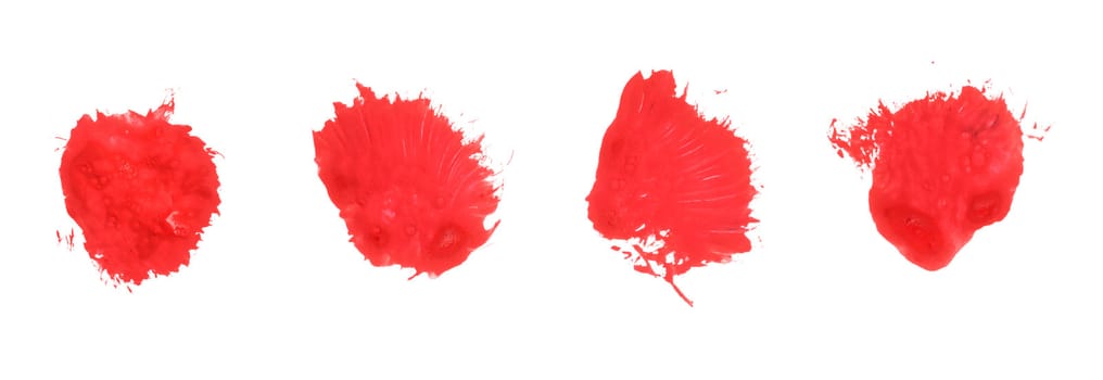 stain from paint abstract background red on white