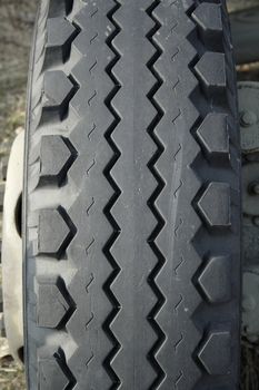 A close up of a vehicle tyre