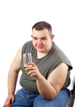 Man portrait photo on the white background