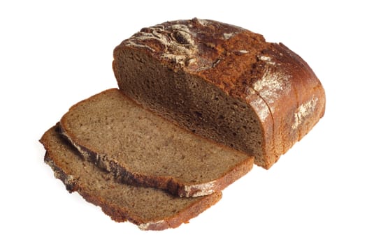 the Bread loaf photo on white background