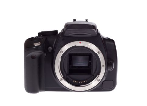 digital photo camera isolated on the white