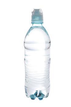 Bottled water, photo on the white background