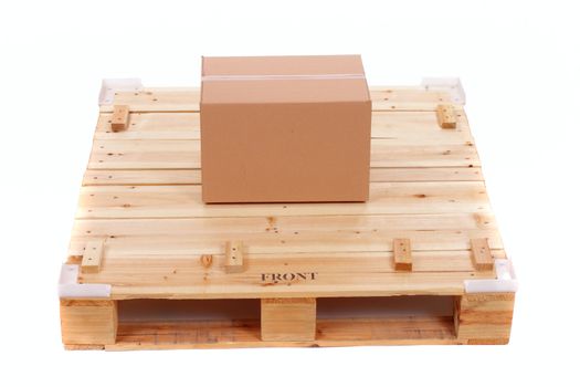 wooden shipping pallet,photo on the white background