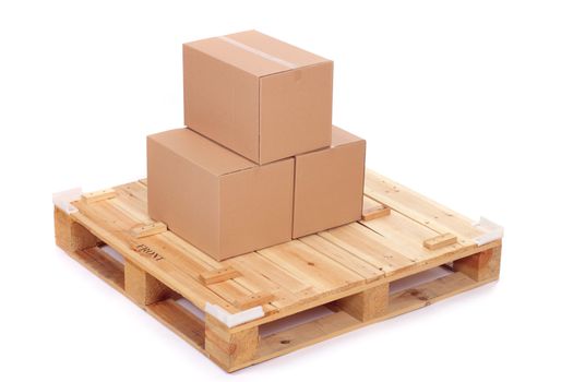 wooden shipping pallet,photo on the white background