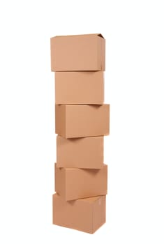 cardboard box, photo on the white background