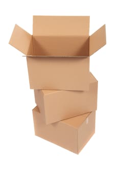 cardboard box, photo on the white background