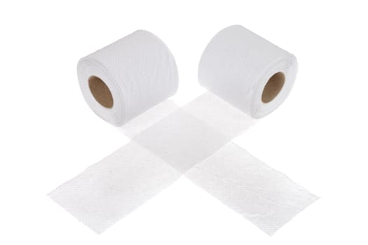 Toilet paper, photo on the white background