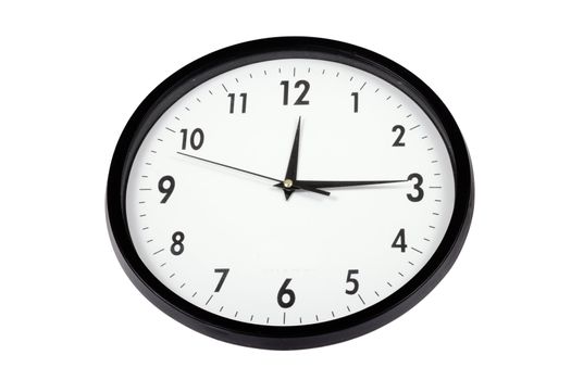 Wall clock, photo on the white background