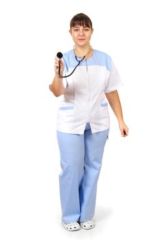 woman - medical photo on the white background