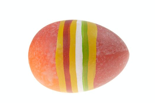 Hand painted easter egg photo on the white background