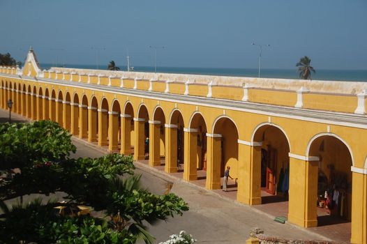 Colonial building in Cartagena, Colombia