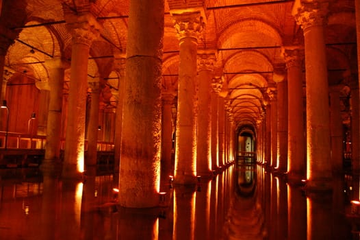 Yerebatan water cisterns in Istanbul