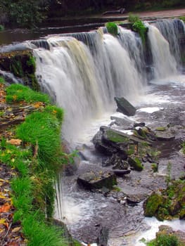Beautiful Autumn Waterfall in Keila Joa Estonia 