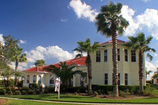 A spectacular Florida home on a nice sunny day.