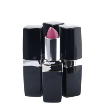 set of lipsticks on white isolated