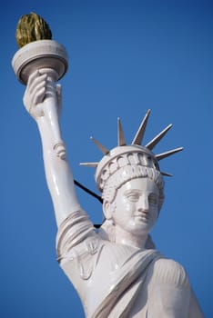 Replica of the famous Statue of Liberty in New York USA America