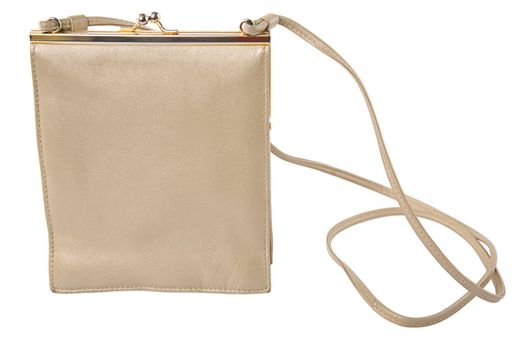 vintage beige woman bag isolated on white background 