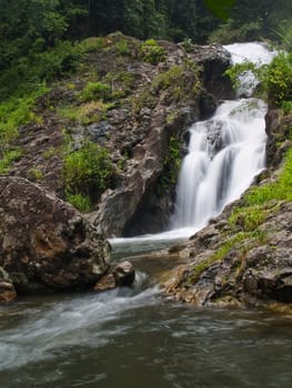 Some floor of Sarika waterfall, Khao Yai National Park, Nakhon Nayok, Thailand. This national park is elect as world heritage forest complex from UNESCO