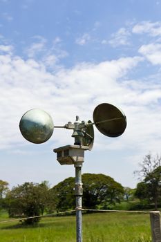 Anemometer station is instrument of measurement