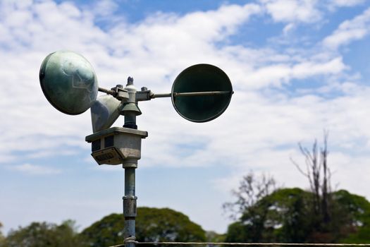 Anemometer station is instrument of measurement