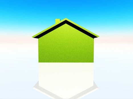 illustration of an ecoligical house