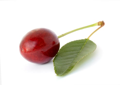 Sweet cherry isolated on white background