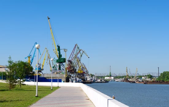 water-front on Irtysh.Omsk.Russia  