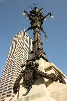 Bronze Candelabra at the State Soldiers' and Sailors' Monument in Indianapolis, Indiana