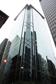 One of the skyscrapers in downtown Chicago