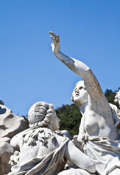 Famous Italian gardens of Reggia di Caserta, Italy.