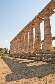The main features of the site today are the standing remains of three major temples in Doric style, dating from the first half of the 6th century BC