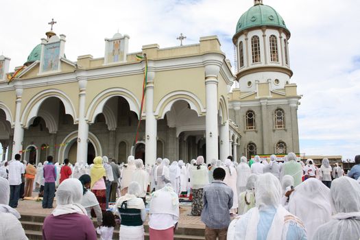 Good Friday mass at Bole Medhane Alem Church in Addis Ababa, Ethiopia