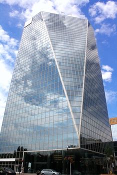 One of the twin towers in downtown Regina, Saskatchewan Canada