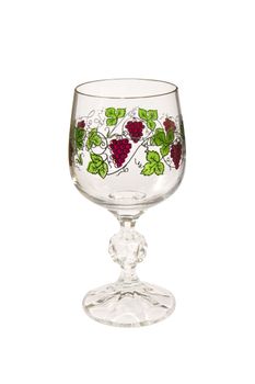 Wine glass for wine isolated on white with clipping path