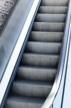 Electric escalators moving up.