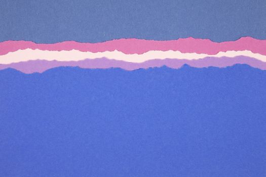 Colored torn paper strip borders.
