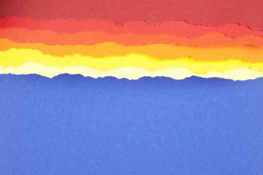 Colored torn paper strip borders.