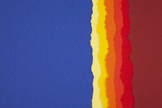 Colored torn paper strip borders.
